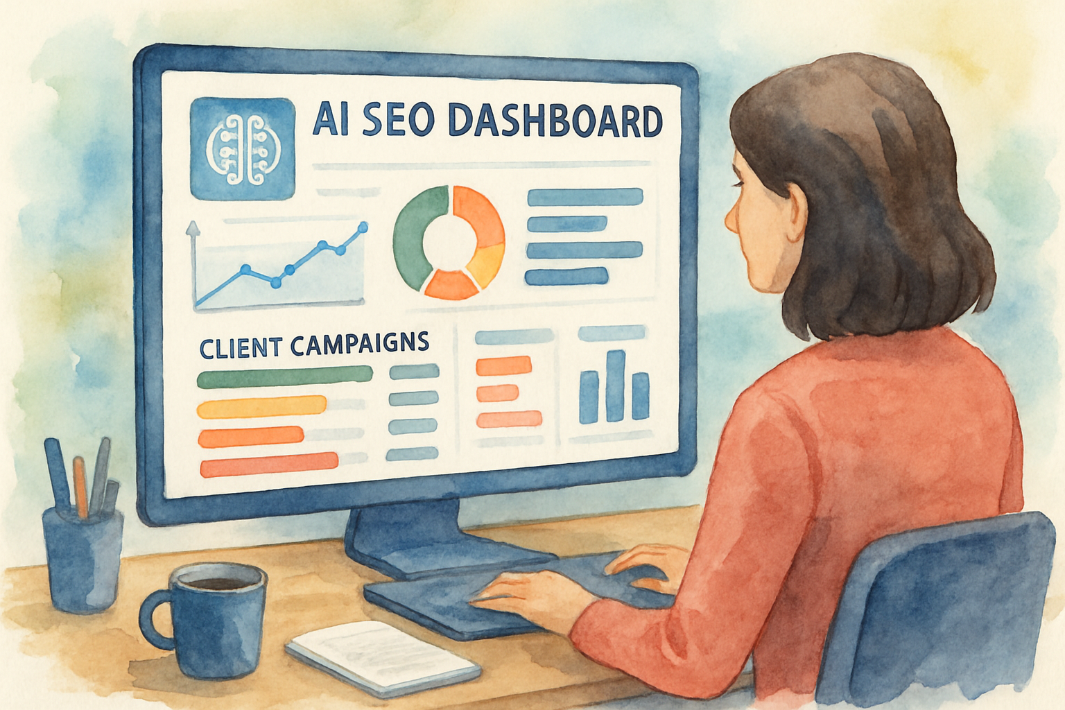 AI SEO tools dashboard