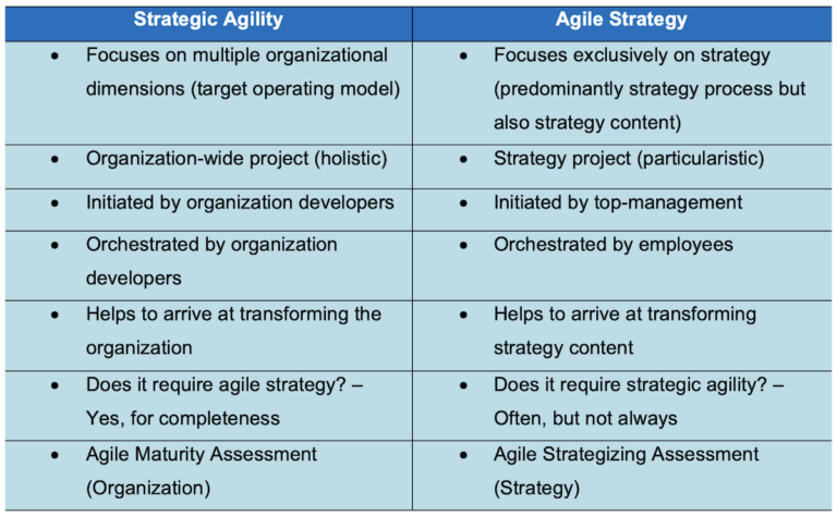 Strategic Agility