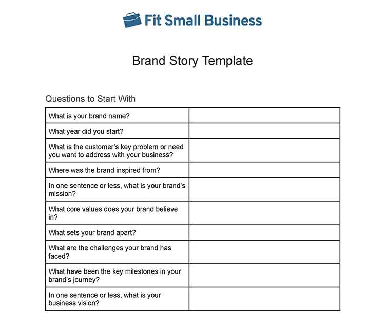 Brand narrative core questions