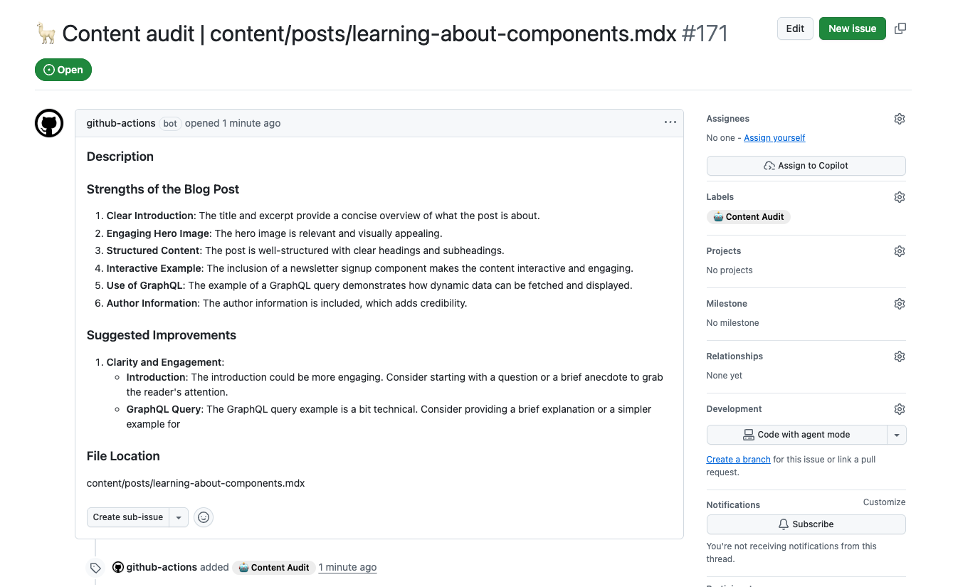 Content audit workflow for AI Overviews
