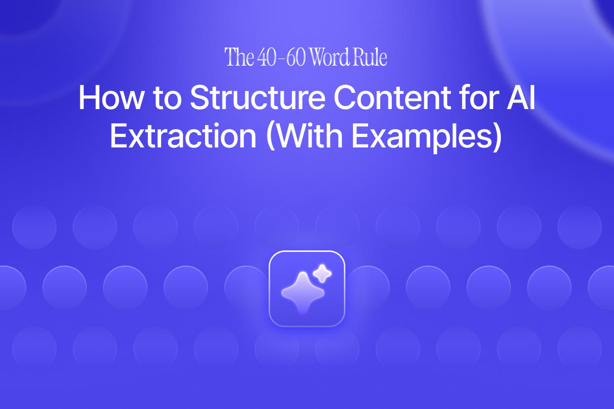 Example of structured content for AI extraction