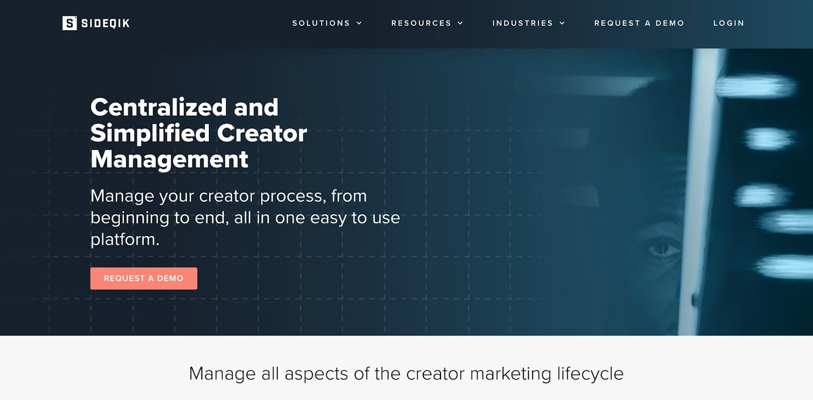 Simplified creator campaign dashboard