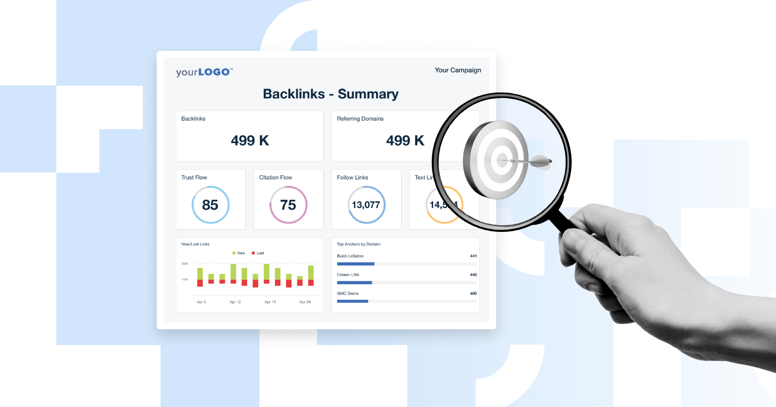 Competitor backlink analysis dashboard