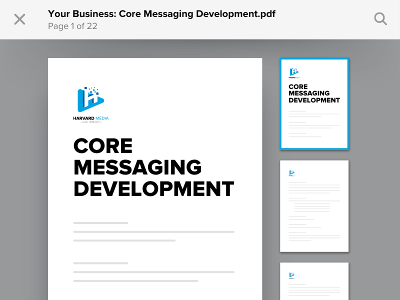 Core message development funnel