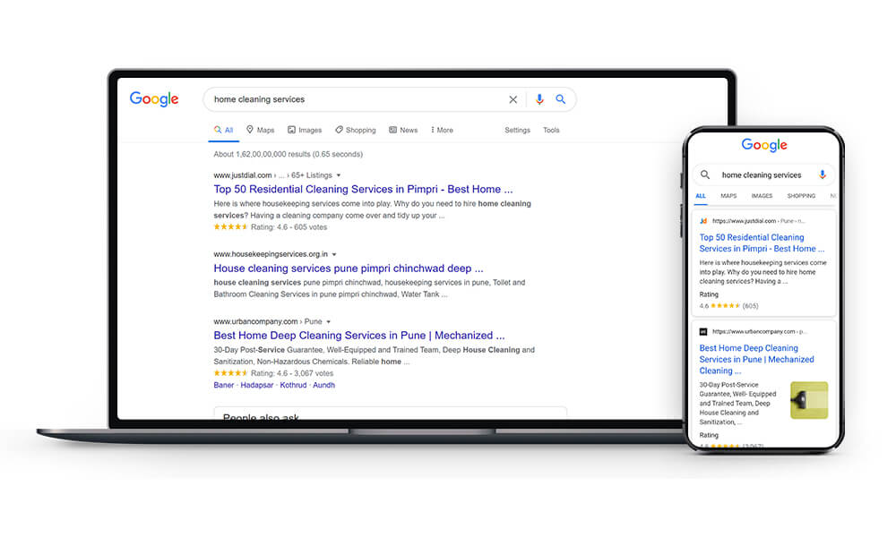 Schema markup for a service page